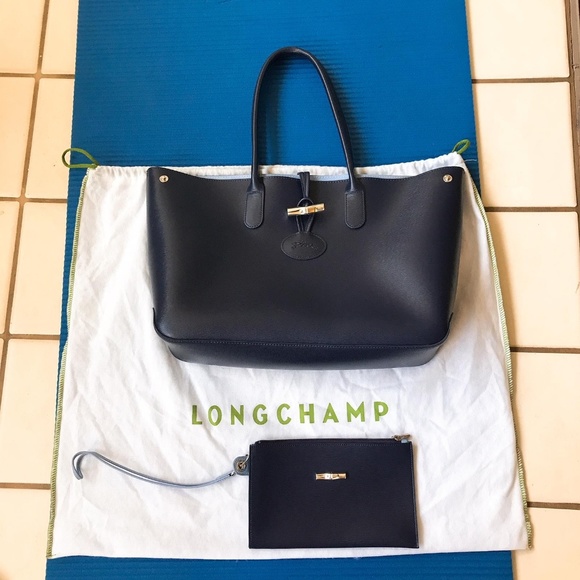 longchamp roseau leather tote